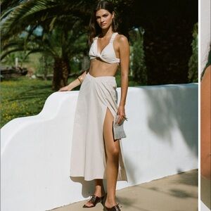 NWT Sabo Skirt Levana Top and Levana Midi Skirt Size Medium/ US 6 Cream Color